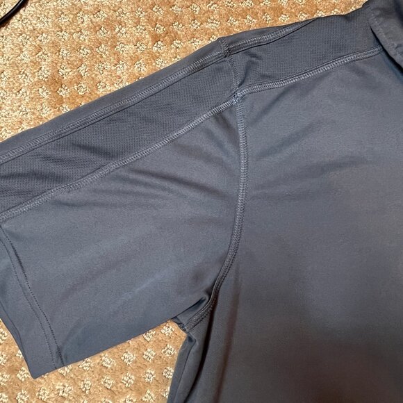 Chicago White Size 1/4 Zip Mens Polo Size L Magestic Embroidered Logo Black Polo - Picture 3 of 9